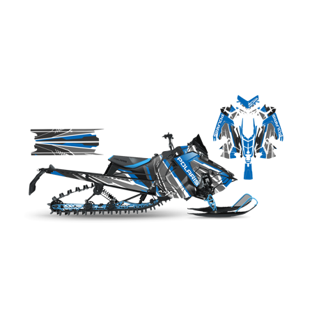 Dekalkit SweTown Leyter-Blå - Polaris Axys 600 RMK 144 2019-2019