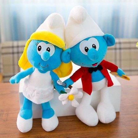 Smurfedukke i Plysj 40 cm - Tegneserie Anime Dukkeleke Gave