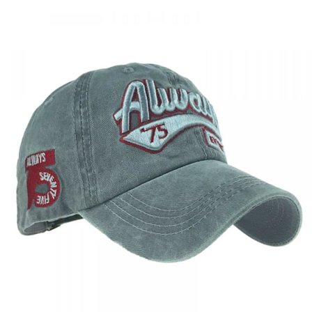 Baseball keps tvättad full keps fransad solhatt herr och dam Grey