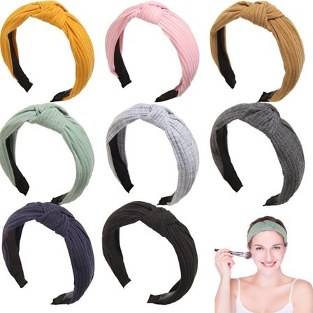 ING 8 deler pannebånd for kvinner Diadem Knute Kryss Strikkede Pannebånd Strikkede Pannebånd for kvinner Diademer Tilpasser seg enhver anledning Sport
