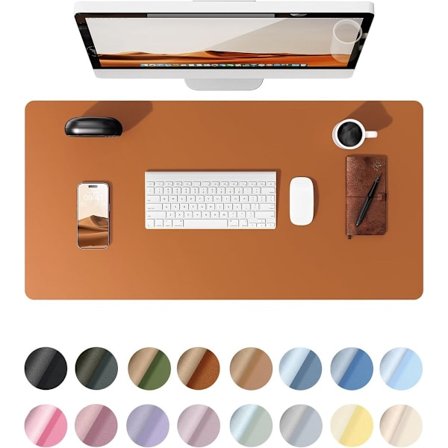 Pöytämatto, suuri hiirimatto, luistamaton ja vedenpitävä kannettavan tietokoneen matto/kirjoitusmatto, valmistettu PU-nahasta, sopii toimisto- ja 