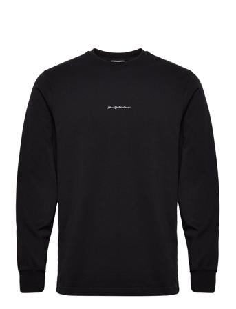 Casual Tee Long Sleeve T-shirts Long-sleeved Musta HAN Kjøbenhavn