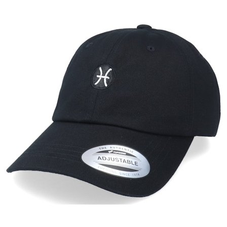 Astrology - Svart unconstructed Keps - Pisces Sodiac Sign Black Dad Cap @ Hatstore