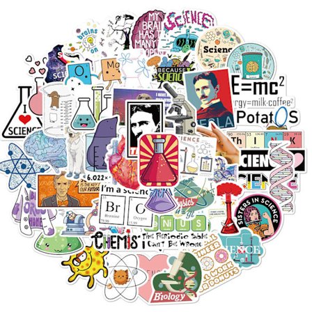 50 st Kemi Vetenskap Biologi Tesla Citat E=mc2 Stickers University School