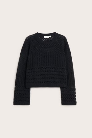 Kappahl | Sweter z dzianiny we wzory | Czarne