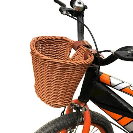 Barncykelkorg Barn Framstyre Korg Plast Rattan Korg för Lastkorg Förvaring för Cykel