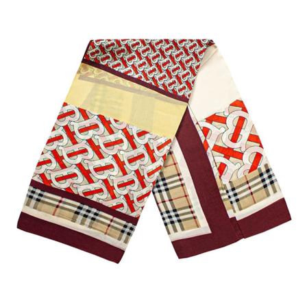 Mönstrad scarf - Orange, Nr. 23 multifärg