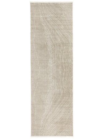 Washable River Greige/Natural White Runner Rug Small Oeko-Tex