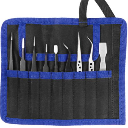 9 stk. præcisionspincet, rustfrit pincet sæt, professionel