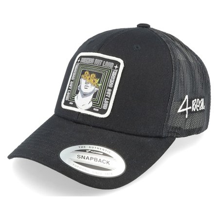 4REAL - Svart trucker Caps - Thinking Out Loud Patch Black Trucker @ Hatstore