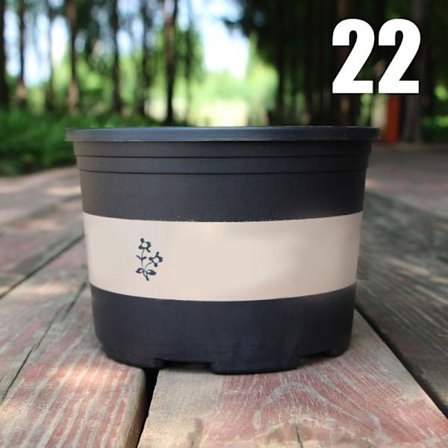 Stor rund kort blomkruka Kontroll Rot Roskruka Plantering Fröplanta Förtjockning Plastblomkruka eller bricka