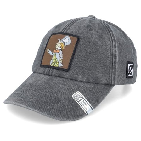 Public Domain - Mad Hatter Washed Black Dad Cap Unconstructed Black Cap - @ Hatstore