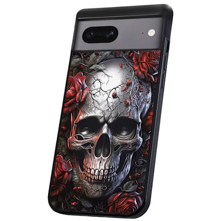 Google Pixel 7 - Skal/Mobilskal Skull Roses