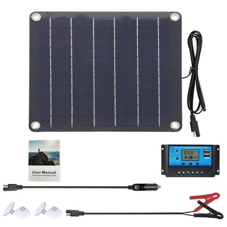 Opgraderet 10W Solar Battery Trickle Chargers Maintainer 12V Bærbar Vandtæt Solar Panel Trickle Charging Kit til bil