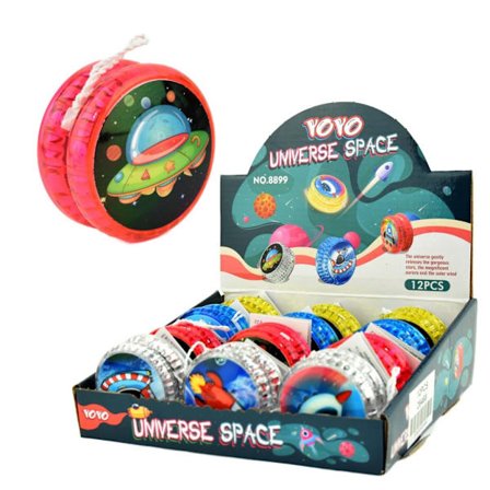 Leksaker Yoyo yo-yo Jo-Jo Jojo Space Rymden Lyser 6cm Välj Färg