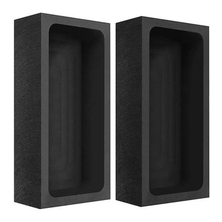 2 stk (2-1 kg) Grafit Støpeformer for Smelting Støping Raffinering Metall Kobber Gull Sølv Aluminium B (FMYED) Black