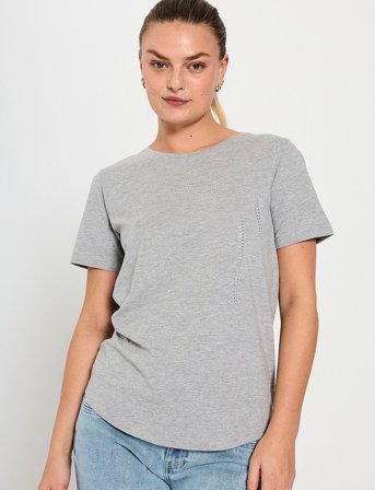 FREE/QUENT Fqfenjal-Tee - Grey - XS