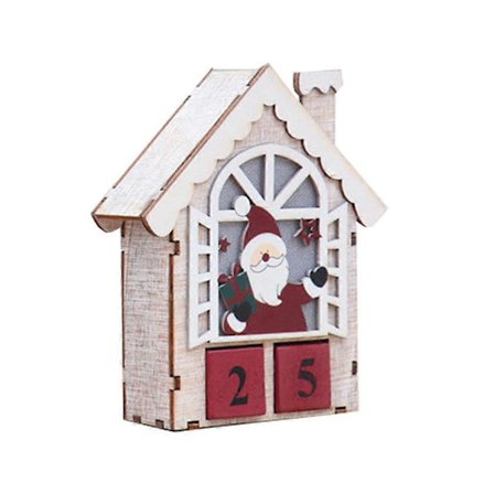 Nedtællingskalender i træ til at tælle tid 1 stk Multi