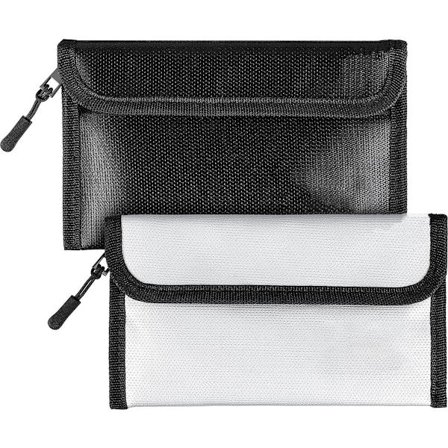 Lommebok - Brannsikker pose - 2 stk. - Brannsikker kortholder/dokumentmappe