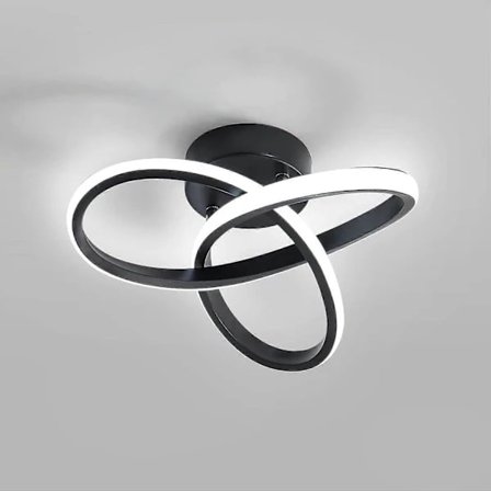LED taklampe, plafond, LED-lampe, svart