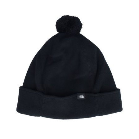 The North Face - Svart pom Beanie - Kids Glacier Beanie Black Pom @ Hatstore