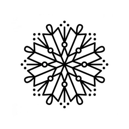 Træstempel - 8-grenet snefnug