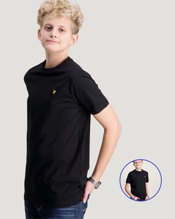 Lyle & Scott 2-Pack Plain T-Shirt Svart T-shirts Kille - Kids Brand Store