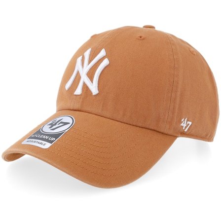 47 Brand - MLB Orange Adjustable Cap - New York Yankees Clean Up Burnt Orange Adjustable @ Hatstore