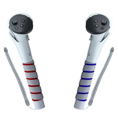 VR Spilhåndtag til 3/Quest 3S Controller Lange Arme Greb Spille Baseball VR Gaming Tilbehør