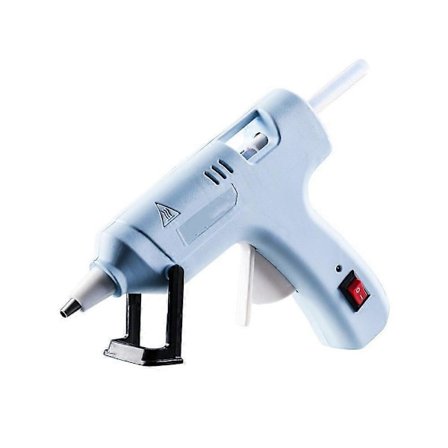 Sladdlös limpistol, snabb förvärmningssats med 20 st premium mini limstift, smart avstängning smältlimpistol blå