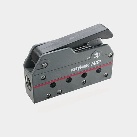 Valstopper Easylock Midi, enkel, voor Ø6 - 10 mm lijn, grijs