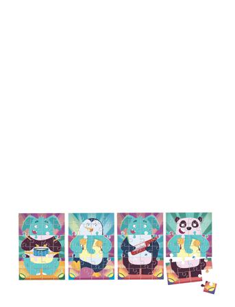 Mix & Match: Morsomme Dyr 3X24P Toys Puzzles And Games Puzzles Classic Puzzles Multi/mønstret Ravensburger