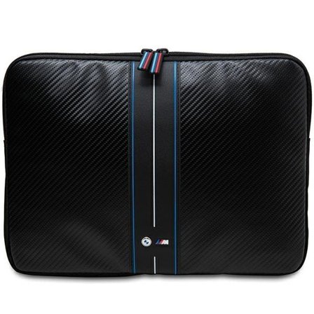 BMW Carbon & Blue Stripe-sleeve til en 14" bærbar computer - sort