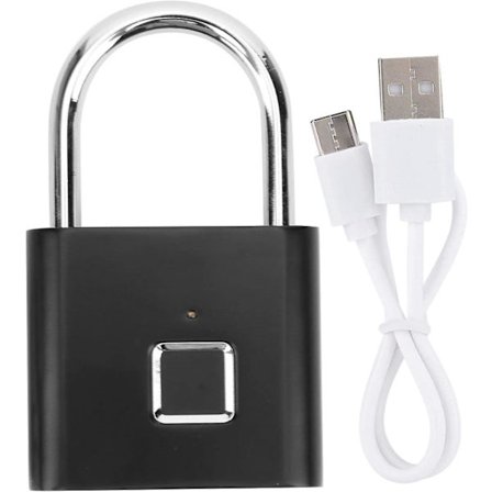 Fingeravtryck Smart hänglås, nyckellöst mini elektroniskt hänglås, bärbart USB smart lås, hänglås bygel Smart lås, elektroniskt hänglås Dörrlås