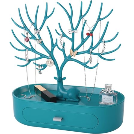 Smyckesdisplayträd, Plast Smyckesställ med Lådor,