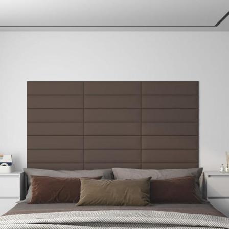 Vidaxl Väggpaneler 12 St Taupe 60x15 Cm Tyg 1,08 M Taupe