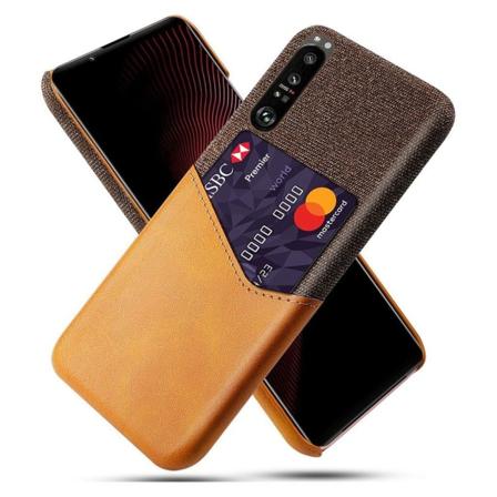 Bofink Sony Xperia 1 III Card Suojakuori - Ruskea Brown