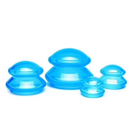 4 deler Silikon Massasje Kopper Vakuum Sugekopp Anti Cellulite Krukke Ansikts Kropp Cupping Massasje for Kropp Avrusning