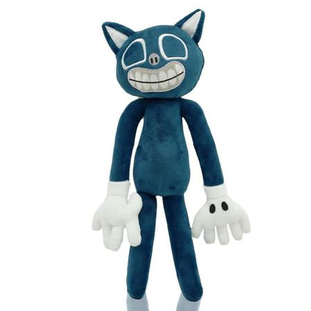 Kreativ Tecknad Plyschleksak Sirenhuvud Fylld Docka Födelsedagspresent Big Mouth Cat-blue