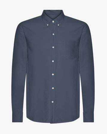 Organic Button Down Shirt - Petrol Blue - Male - 2XL