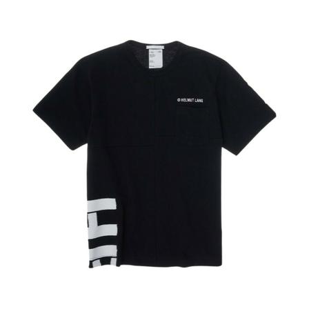 Helmut Lang Patchwork T-Shirt , Zwart , Heren , Maat: M