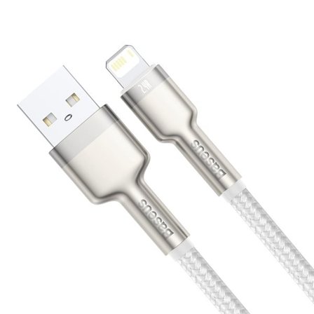 USB-kabel för Lightning Baseus Cafule, 2,4A, 2m (vit)