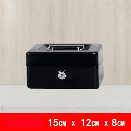 Metallkasse Sikkerhet Safe SORT 15CM X 12CM X 8CM