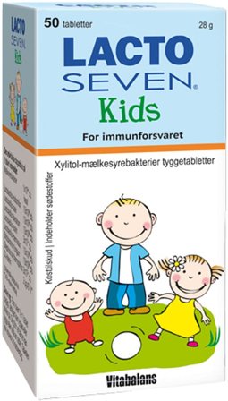 Vitabalans Oy Lacto Seven Kids, Helse & Madvarer, Barnets Sundhed, Mælkesyrebakterier Til Børn