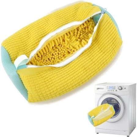 Deluvo Skorensningspose, Deluvo Skotaske til vaskemaskine, Deluvo Vasketøjs-skotaske, Skovaskemaskinepose, 1 stk. (Gul)