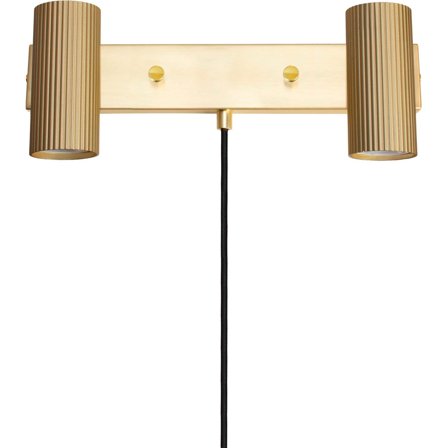 Globen Lighting - Vegglampe Hubble 2 Borstad Mässing Messing