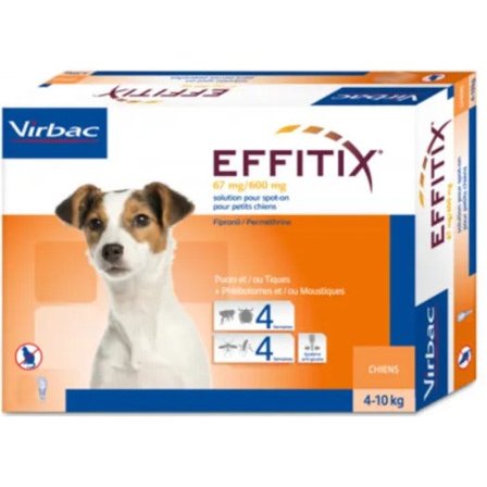 Effitix Spot-On Soluzione 24 Pipette 1,10ml 67mg+600mg Cani Da 4