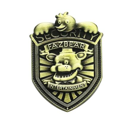 Fnaf Five Nights At Freddy's Säkerhetsbricka Nål Silver Gåvor