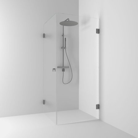 Svedbergs 623789 Duschhörna rak, klarglas 90 cm, Badrum