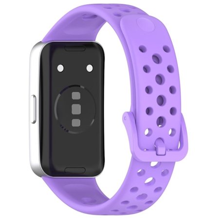 Huawei bändi 9 / 9 NFC / 8 / 8 NFC hengittävä reiät korvaava bändit silikoni Watchstrap - Violetti